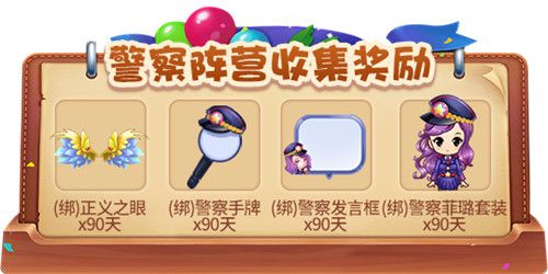 警察阵营碎片(12张)收集奖励