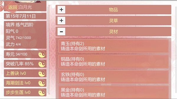 某某宗女修修炼手札破解版游戏截图2