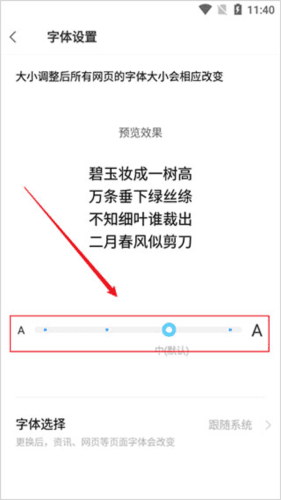 vivo浏览器如何调节字体大小4