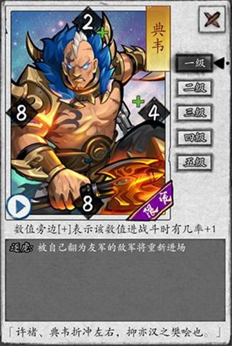 英雄爱三国SP典韦图鉴