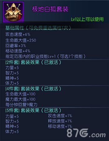 阿拉德之怒极地白狐套装