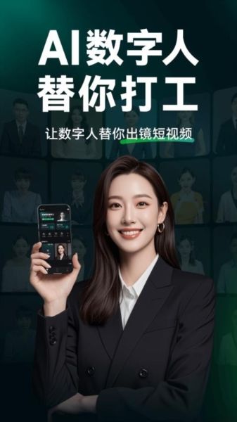 闪剪数字人制作app宣传图