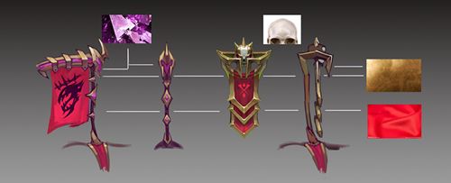 梦三国饰品:旗·赤霄、旗·斗战