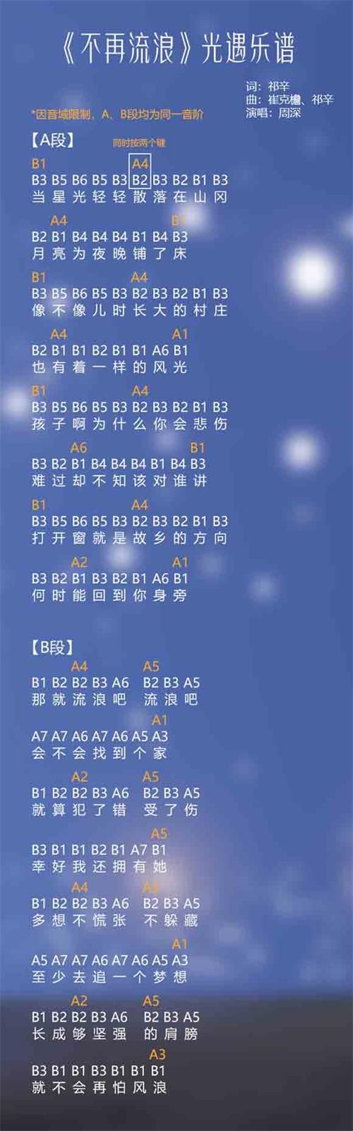 光遇不再流浪怎么弹