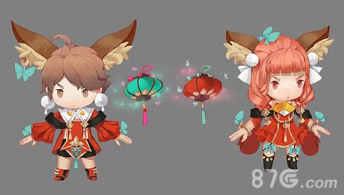 魔灵幻想法师新春版全新时装 武器变成灯笼