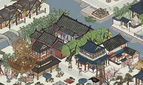 江南百景图柳树图片