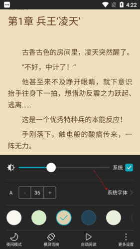 荣耀阅读如何设置字体3