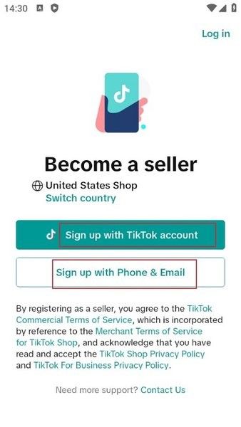 tiktok seller center安卓 怎么注册账号配图1