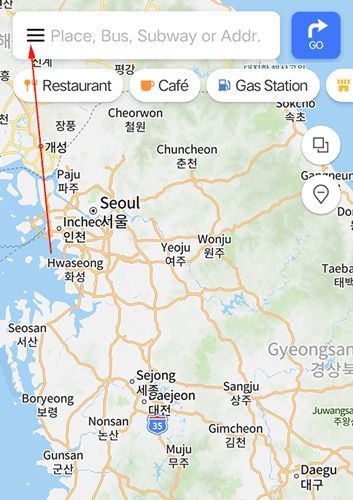 NAVER地图怎么调成中文配图1