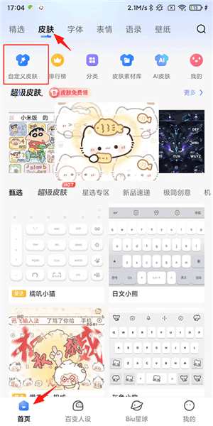 怎么设置自定义皮肤配图1