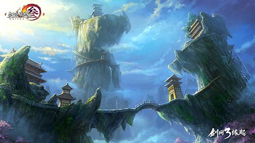 万花场景原画-三星望月