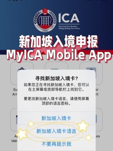 myica mobile新加坡入境申报APP图片