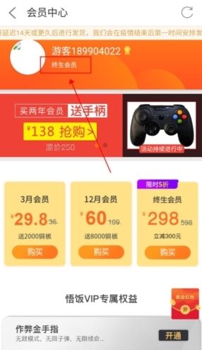 悟饭游戏厅2025终身会员版宣传图