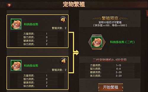 宠物繁殖过程