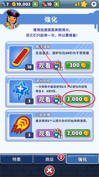 地铁跑酷怎么提升倍数配图1