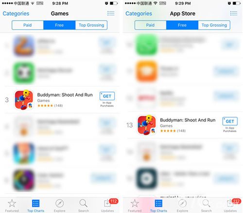 Buddyman Run App Store免费榜第3位的超人气动作射击跑酷手游