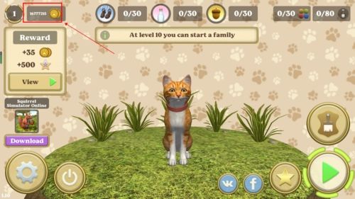 猫咪生存模拟器无限金币版宣传图