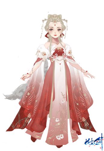 红纱罩白衣,娇俏美少女