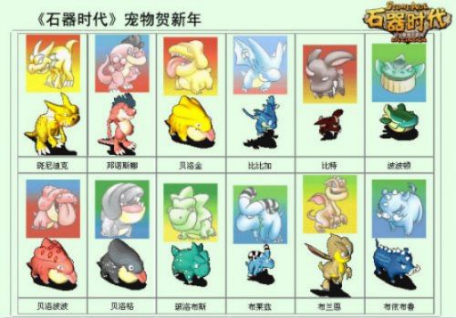 (《石器时代》部分宠物,你能认出几个?)