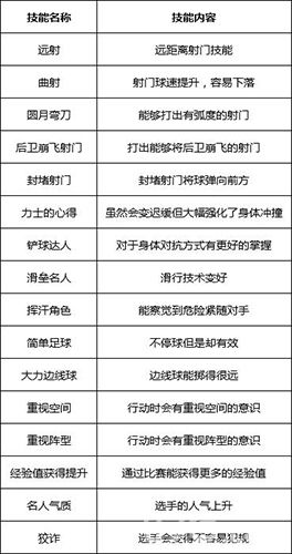 冠军足球物语2技能大全攻略11