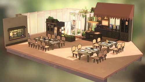 【《苍蓝誓约》3D基建场景-真朱寮食堂】