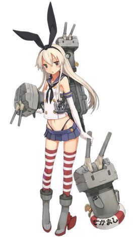 代表作:《舰娘》岛风、长门等