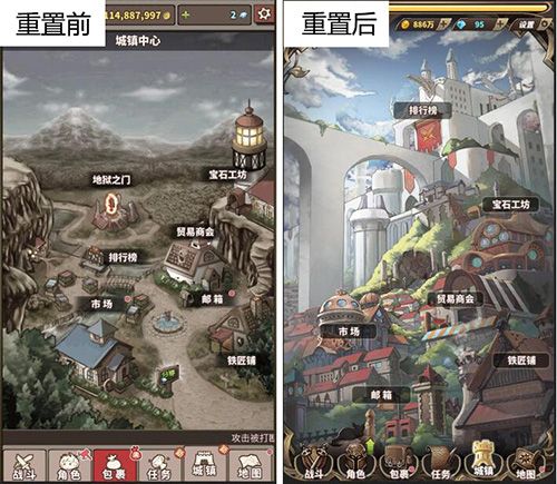 新旧城镇界面对比