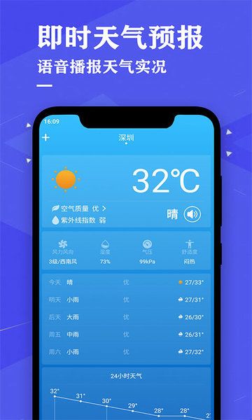 即时天气预报免费版宣传图