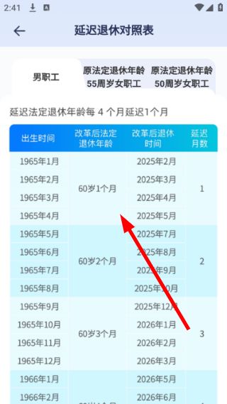 APP怎么计算退休年龄配图2