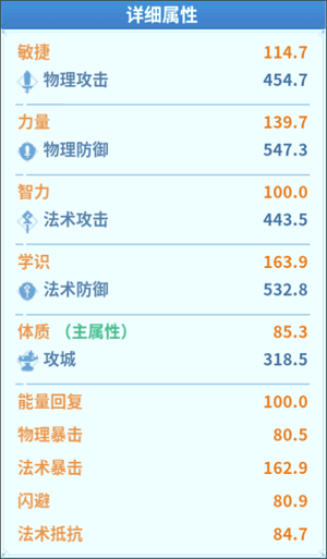 英灵界面属性一览配图1