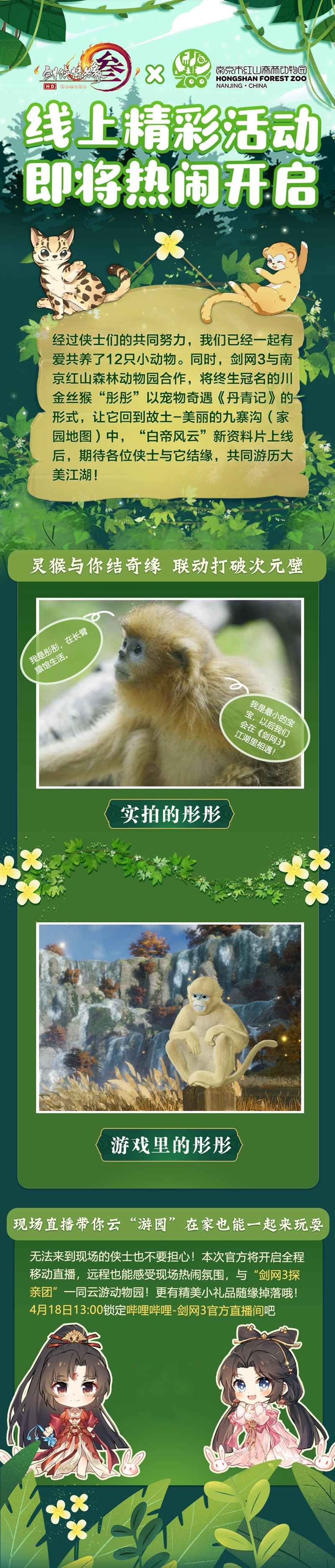 携手游园共探“好大儿” 《剑网3》与你相约红山动物园 携手游园共探“好大儿” 《剑网3》与你相约红山动物园