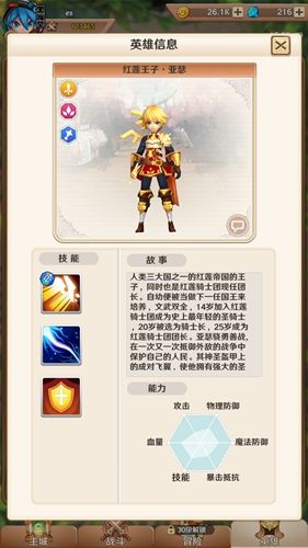 萌萌军团红莲王子属性技能图鉴