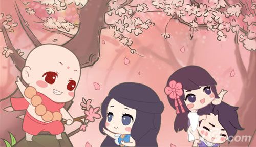 桃花樱花开满地,春日赏花正当时