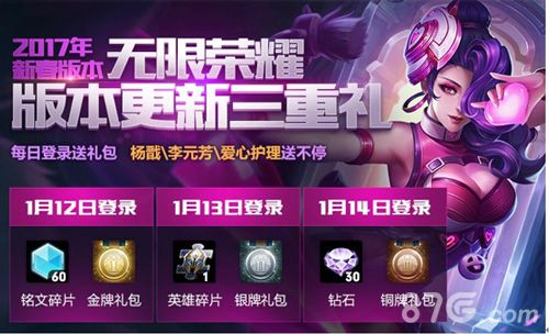 王者荣耀强更三重礼,登录连续送