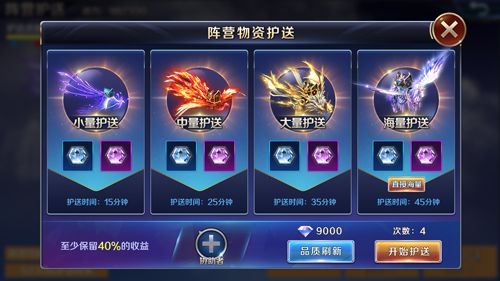 幻城(不同的护送任务对应不同的基础奖励)