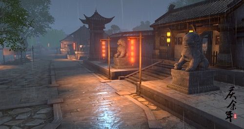 (澹州雨景)