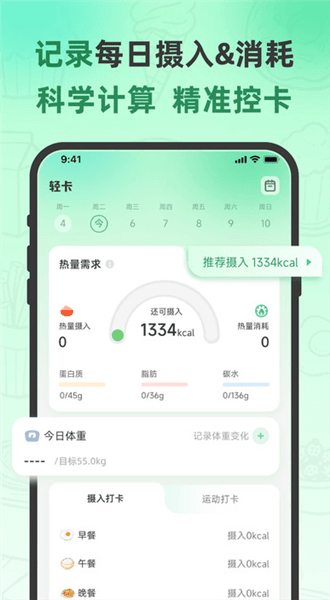轻食计APP宣传图