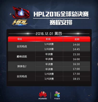 HPL赛程安排2