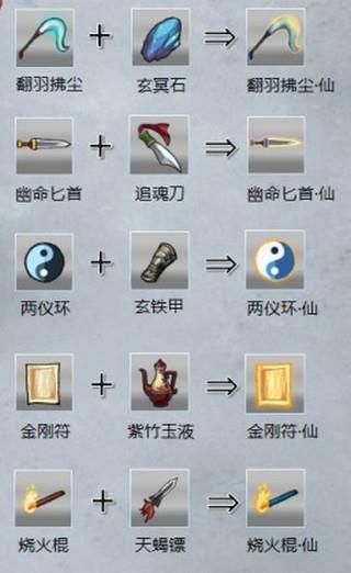 九重试炼武器合成表配图1