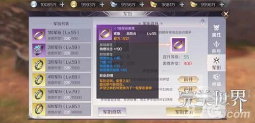 完美世界军衔徽章
