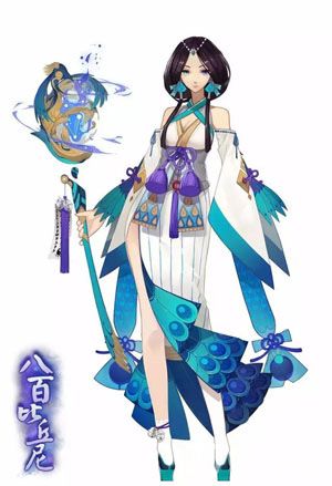 阴阳师八百比丘尼苍之雀羽皮肤
