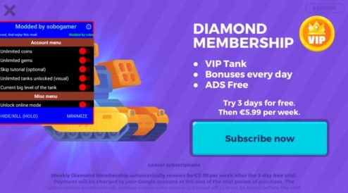 tankstars内置修改器版宣传图