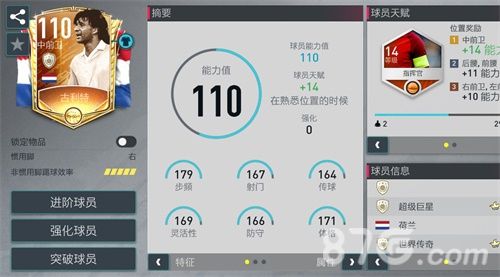《FIFA足球世界》古利特数据