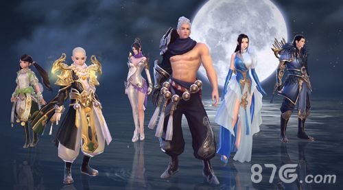 镇魔曲手游首发六大职业合照