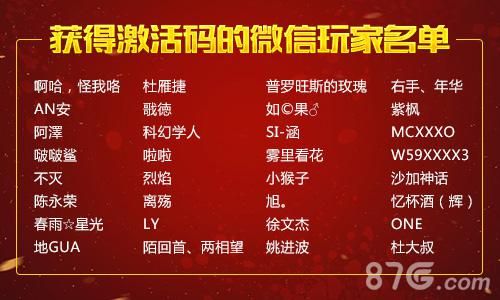 《乌合之众》跨年送激活码活动获奖名单