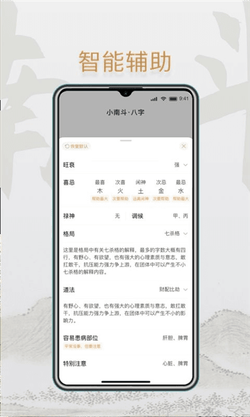 小南斗八字排盘宣传图